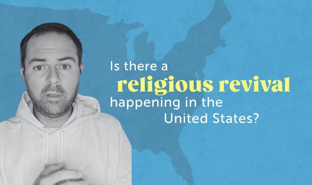 man with united states map in background